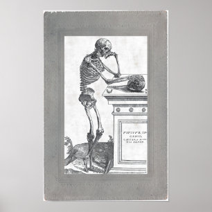 Poster Squelette avec l'affiche de crâne