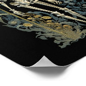 Poster Squelette botanique foncé | Anatomie gothique vint (Coin)