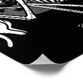 Poster Squelette Chat Crâne Kitty Cute Goth Halloween Men (Coin)