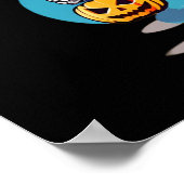 Poster Squelette Cool dans un Haut-de-forme Halloween (Coin)
