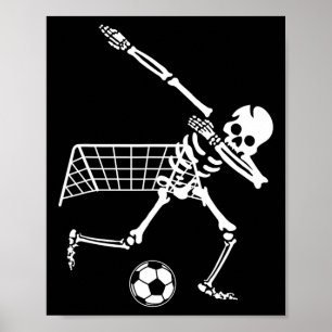 Poster Squelette Dabbing Humour Football Cadeau Drôle d'H