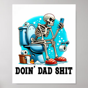 Poster Squelette Dans La Salle De Séjour Faire Papa Drôle
