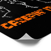 Poster Squelette Danse Effrayant Halloween Drôle (Coin)