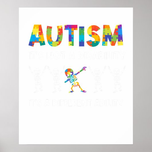Poster squelette d'autisme (Devant)