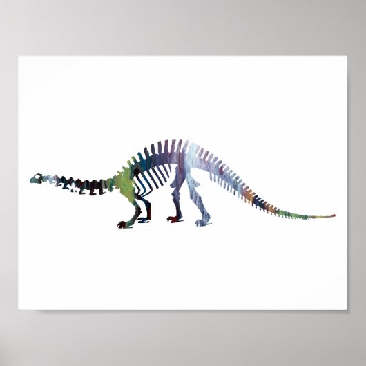 Poster squelette de brontosaurus (Devant)