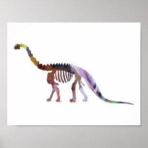 Poster squelette de camarasaurus