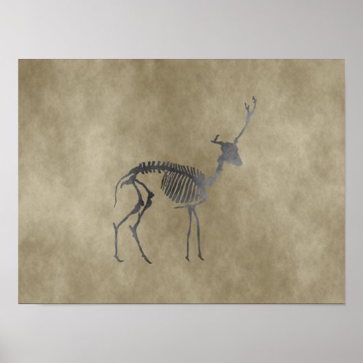 Poster squelette de cerf (Devant)