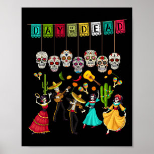 Poster Squelette de Día De Los Muertos - Jour des morts m