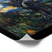 Poster Squelette de faucheuse - Style Van Gogh - Starry N (Coin)
