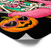 Poster Squelette de fille drôle Summerween Coquette Léopa (Coin)
