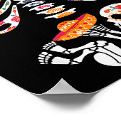 Poster Squelette de grossesse ventre jour des morts Dia D (Coin)