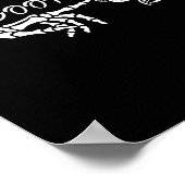 Poster Squelette de main de Berger Allemand Boop Hallowee (Coin)