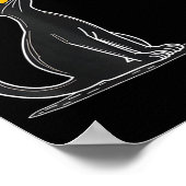 Poster Squelette de main de chat noir Boop Halloween (Coin)