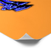 Poster Squelette de mammouth bleu (Coin)