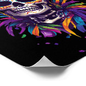 Poster Squelette de Mardi Gras (Coin)