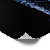 POSTER SQUELETTE DE RAYON X CHANTANT SUR RÉTRO MIC - BLEU (Coin)