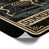 Poster Squelette de teckel Summerween Art de chien Style (Coin)