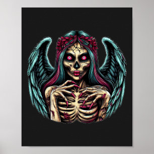 Poster Squelette déplaisant Zombie Angel Dark Imaginaire 