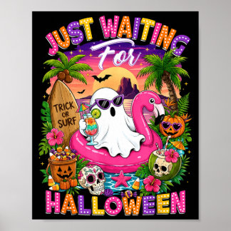 Poster Squelette d'été effrayant en attendant Halloween H