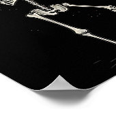 Poster Squelette d'Halloween buvant queue cosmopolite (Coin)