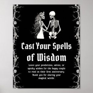 Poster Squelette d'Halloween Cast vos sorts de sagesse si