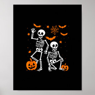 Poster Squelette d'Halloween drôle anti Trump