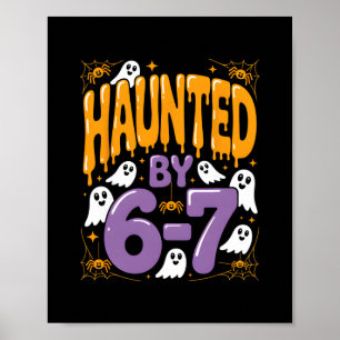 Poster Squelette d'Halloween ensorcelé Numéro Six Sept en