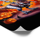 Poster Squelette d'Halloween T-rex Ride (Coin)