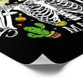 Poster Squelette drôle de cinq chip dippin sippin margari (Coin)