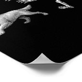 Poster Squelette drôle poursuivant Retriever doré Hallowe (Coin)