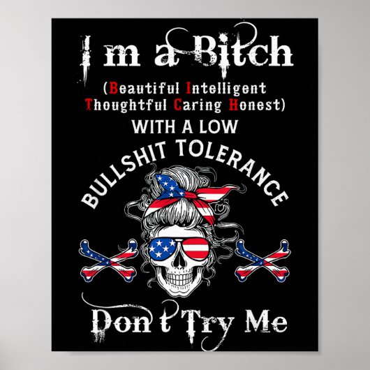 Poster Squelette Génération X Je suis un squelette intell (Devant)
