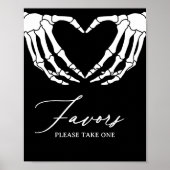 Poster Squelette Halloween Baby shower Faveurs Signal (Devant)
