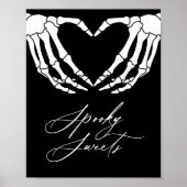 Poster Squelette Halloween Baby shower Sucres Éffrayants (Devant)