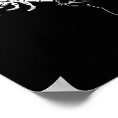 Poster Squelette Halloween drôle sur le nez d'un chat (Coin)