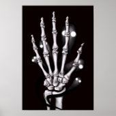 Poster Squelette Main Avec Fantômes Déplaisants Gothique (Devant)