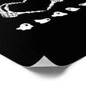 Poster Squelette main avec, Halloween Design (Coin)