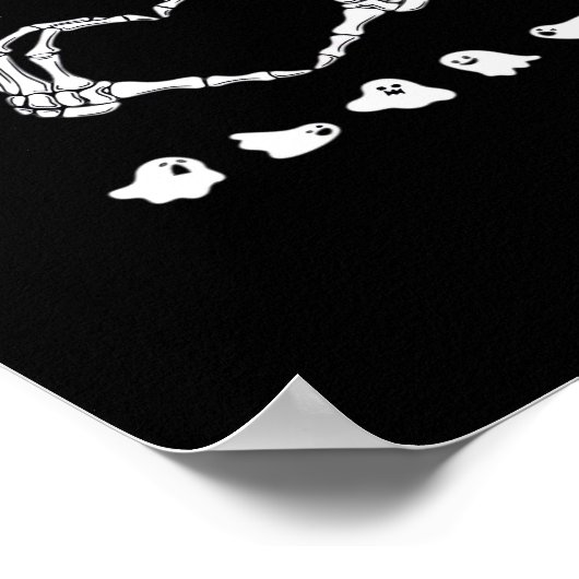 Poster Squelette main avec, Halloween Design (Coin)