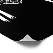 Poster Squelette Mains Cobweb Coeur (Blanc) Classique (Coin)