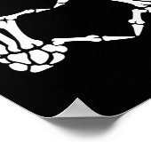 Poster Squelette Mains Coeur Signer Retro Costume Hallowe (Coin)