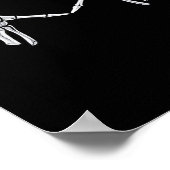 Poster Squelette Mains Coeur Signer Retro Costume Hallowe (Coin)