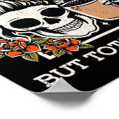 Poster Squelette Mentalement Mal Mais Totalement Chill Ha (Coin)