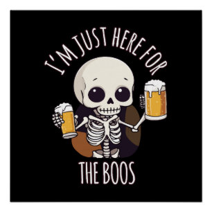 Poster Squelette Mignon Halloween Oktoberfest