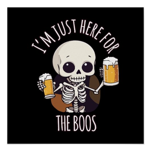 Poster Squelette Mignon Halloween Oktoberfest (Devant)