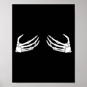 Poster Squelette poitrine drôle Halloween Costume Parlé