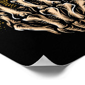 Poster Squelette Rock Halloween Music Lover 209 (Coin)