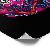 Poster Squelette traditionnel américain tenant main tatou (Coin)