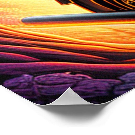 Poster Squelette Traverser la grotte des feux (Coin)