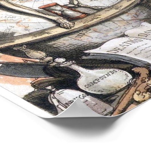 Poster Squelette vintage (Coin)