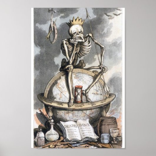 Poster Squelette vintage (Devant)