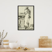 Poster Squelette vintage, Anatomie humaine par Denis Dide (Cuisine)